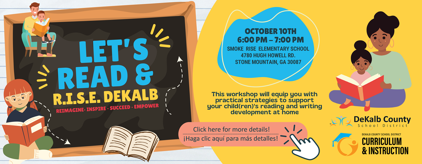 Let&#39;s Read & R.I.S.E. Event, Oct 10 6p-7p